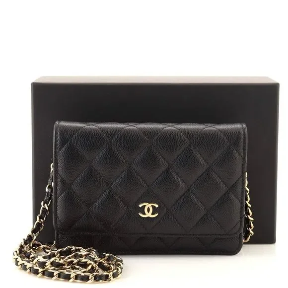 Chanel Wallet on Chain Quilted Caviar Mini Black - Picture 2 of 7